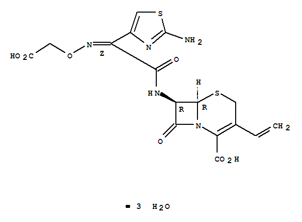 5-Thia-1-azabicyclo[4.2.0]oct-2-ene-2-carboxylicacid,7-[[(2Z)-2-(2-amino-4-thiazolyl)-2-[(carboxymethoxy)imino]acetyl]amino]-3-ethenyl-8-oxo-,hydrate (1:3), (6R,7R)-  
