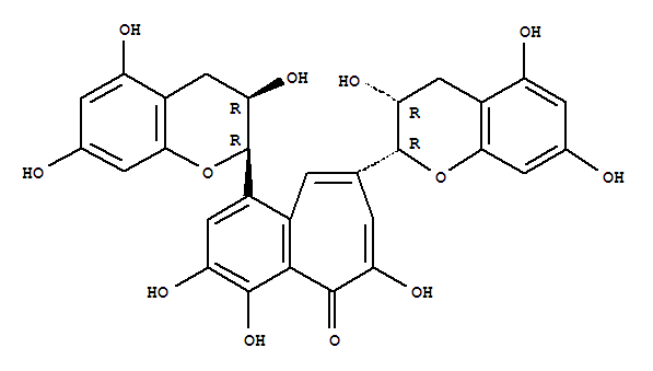 5H-Benzocyclohepten-5-one,1,8-bis[(2R,3R)-3,4-dihydro-3,5,7-trihydroxy-2H-1-benzopyran-2-yl]-3,4,6-trihydroxy-