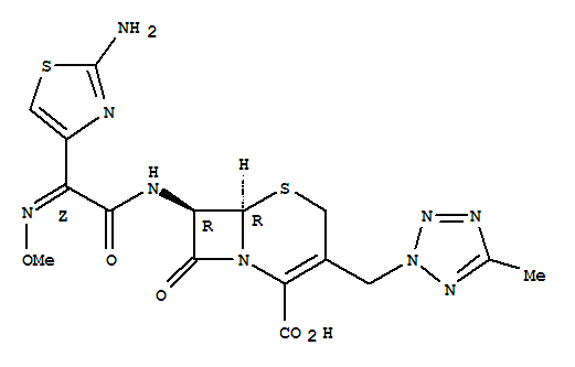 5-Thia-1-azabicyclo[4.2.0]oct-2-ene-2-carboxylicacid,7-[[(2Z)-2-(2-amino-4-thiazolyl)-2-(methoxyimino)acetyl]amino]-3-[(5-methyl-2H-tetrazol-2-yl)methyl]-8-oxo-,(6R,7R)-