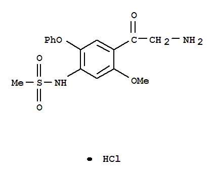 Methanesulfonamide,N-[4-(2-aminoacetyl)-5-methoxy-2-phenoxyphenyl]-, hydrochloride (1:1)