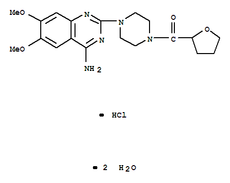 Methanone,[4-(4-amino-6,7-dimethoxy-2-quinazolinyl)-1-piperazinyl](tetrahydro-2-furanyl)-,hydrochloride, hydrate (1:1:2)