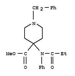 Methyl 1-benzyl-4-((propionyl)phenylamino)piperidine-4-carboxylate