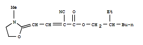 2-Butenoic acid,2-cyano-4-(3-methyl-2-oxazolidinylidene)-, 2-ethylhexyl ester