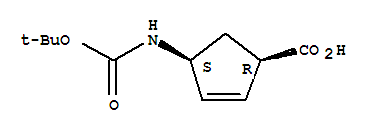 2-Cyclopentene-1-carboxylicacid, 4-[[(1,1-dimethylethoxy)carbonyl]amino]-, (1R,4S)-