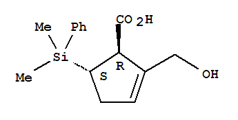 2-Cyclopentene-1-carboxylicacid, 5-(dimethylphenylsilyl)-2-(hydroxymethyl)-, (1R,5S)-