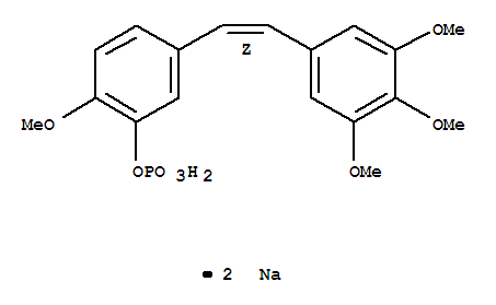Phenol,2-methoxy-5-[(1Z)-2-(3,4,5-trimethoxyphenyl)ethenyl]-, 1-(dihydrogenphosphate), sodium salt (1:2)