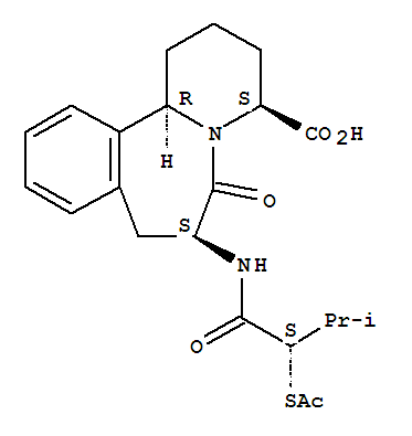 Pyrido[2,1-a][2]benzazepine-4-carboxylicacid,7-[[(2S)-2-(acetylthio)-3-methyl-1-oxobutyl]amino]-1,2,3,4,6,7,8,12b-octahydro-6-oxo-,(4S,7S,12bR)-