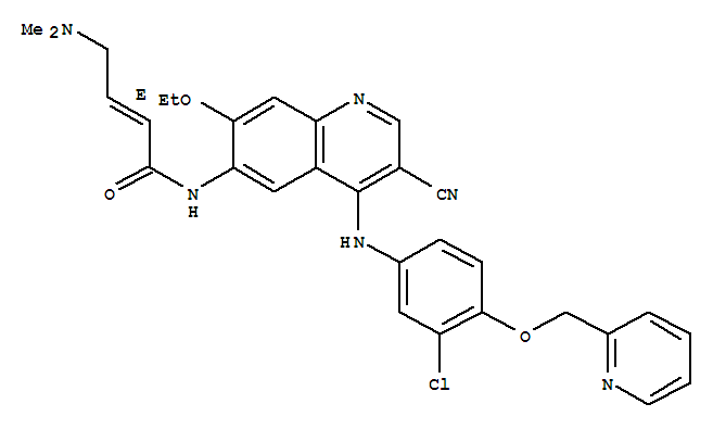 2-Butenamide,N-[4-[[3-chloro-4-(2-pyridinylmethoxy)phenyl]amino]-3-cyano-7-ethoxy-6-quinolinyl]-4-(dimethylamino)-,(2E)-