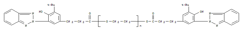 Poly(oxy-1,2-ethanediyl),a-[3-[3-(2H-benzotriazol-2-yl)-5-(1,1-dimethylethyl)-4-hydroxyphenyl]-1-oxopropyl]-w-[3-[3-(2H-benzotriazol-2-yl)-5-(1,1-dimethylethyl)-4-hydroxyphenyl]-1-oxopropoxy]-