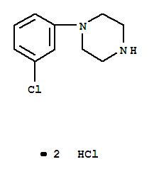 Piperazine,1-(3-chlorophenyl)-, hydrochloride (1:2)