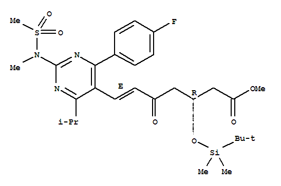 6-Heptenoic acid, 3-[[(1,1-dimethylethyl)dimethylsilyl] oxy]-7-[4-(4-fluorophenyl)-6-(1-methylethyl)-2-[methyl (methylsulfonyl)amino]-5-pyrimidinyl]-5-oxo-, methyl ester, (3R,6E)-