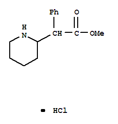 2-Piperidineaceticacid, a-phenyl-, methyl ester,hydrochloride (1:1)