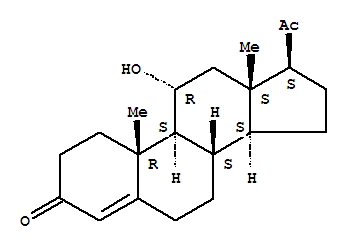 Pregn-4-ene-3,20-dione,11-hydroxy-, (11a)-