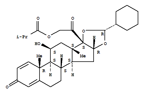 Pregna-1,4-diene-3,20-dione,16,17-[[(R)-cyclohexylmethylene]bis(oxy)]-11-hydroxy-21-(2-methyl-1-oxopropoxy)-,(11b,16a)-