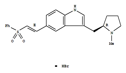 1H-Indole,3-[[(2R)-1-methyl-2-pyrrolidinyl]methyl]-5-[(1E)-2-(phenylsulfonyl)ethenyl]-,hydrobromide (1:1)