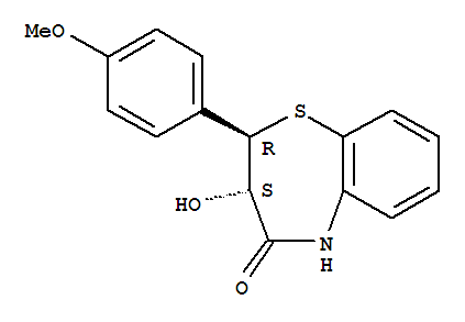 1,5-Benzothiazepin-4(5H)-one,2,3-dihydro-3-hydroxy-2-(4-methoxyphenyl)-, trans- (9CI)