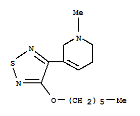 Pyridine,3-[4-(hexyloxy)-1,2,5-thiadiazol-3-yl]-1,2,5,6-tetrahydro-1-methyl-
