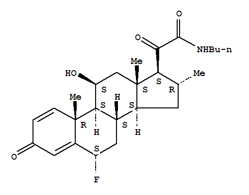 Pregna-1,4-dien-21-amide,N-butyl-6-fluoro-11-hydroxy-16-methyl-3,20-dioxo-, (6a,11b,16a)-  