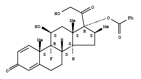 Pregna-1,4-diene-3,20-dione,17-(benzoyloxy)-9-fluoro-11,21-dihydroxy-16-methyl-, (11b,16b)-