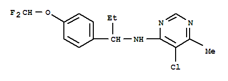 4-Pyrimidinamine,5-chloro-N-[1-[4-(difluoromethoxy)phenyl]propyl]-6-methyl-  