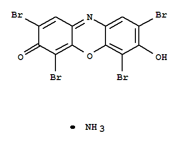 3H-Phenoxazin-3-one,2,4,6,8-tetrabromo-7-hydroxy-, ammoniate (1:1)