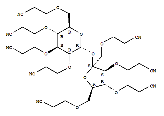 a-D-Glucopyranoside,1,3,4,6-tetrakis-O-(2-cyanoethyl)-b-D-fructofuranosyl 2,3,4,6-tetrakis-O-(2-cyanoethyl)-