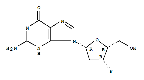6H-Purin-6-one,2-amino-9-(2,3-dideoxy-3-fluoro-b-D-threo-pentofuranosyl)-1,9-dihydro-