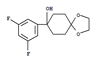 1,4-Dioxaspiro[4.5]decan-8-ol,8-(3,5-difluorophenyl)-