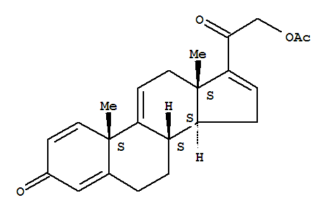 Pregna-1,4,9(11),16-tetraene-3,20-dione,21-(acetyloxy)-