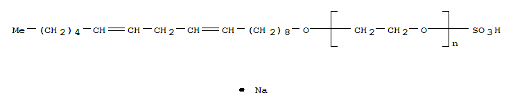 Poly(oxy-1,2-ethanediyl),a-sulfo-w-[(9Z,12Z)-9,12-octadecadien-1-yloxy]-, sodium salt (1:1)