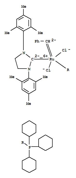 benzylidene-[1,3-bis(2,4,6-trimethylphenyl)imidazolidin-2-ylidene]-dichlororuthenium;tricyclohexylphosphane