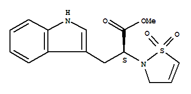1H-Indole-3-propanoicacid, a-(1,1-dioxido-2(3H)-isothiazolyl)-,methyl ester, (aS)-
