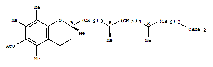 2H-1-Benzopyran-6-ol,3,4-dihydro-2,5,7,8-tetramethyl-2-[(4R,8R)-4,8,12-trimethyltridecyl]-,6-acetate, (2R)-