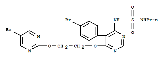 5-(4-bromophenyl)-6-[2-(5-bromopyrimidin-2-yl)oxyethoxy]-N-(propylsulfamoyl)pyrimidin-4-amine