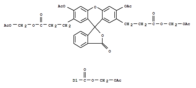 Spiro[isobenzofuran-1(3H),9'-[9H]xanthene]-2',7'-dipropanoicacid, 3',6'-bis(acetyloxy)-5(or 6)-[[(acetyloxy)methoxy]carbonyl]-3-oxo-,2',7'-bis[(acetyloxy)methyl] ester