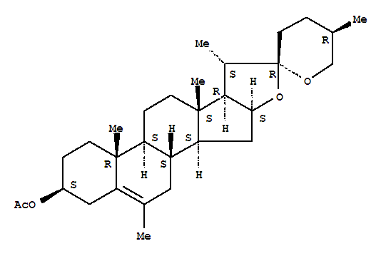 Spirost-5-en-3-ol,6-methyl-, acetate, (3b,25R)- (9CI)