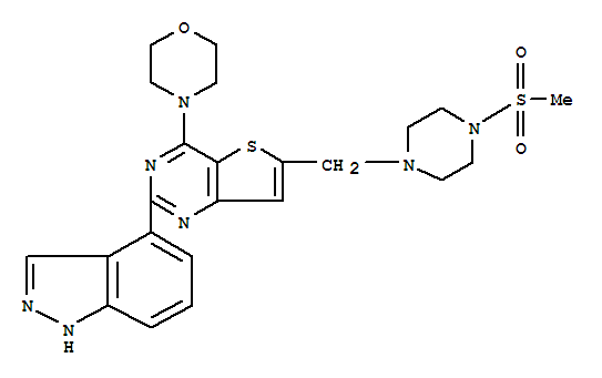Thieno[3,2-d]pyrimidine, 2-(1H-indazol-4-yl)-6-[[4...