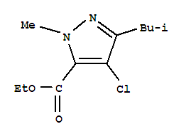 1H-Pyrazole-5-carboxylicacid, 4-chloro-1-methyl-3-(2-methylpropyl)-, ethyl ester
