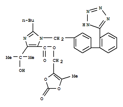 1H-Imidazole-5-carboxylicacid,2-butyl-4-(1-hydroxy-1-methylethyl)-1-[[2'-(2H-tetrazol-5-yl)[1,1'-biphenyl]-4-yl]methyl]-,(5-methyl-2-oxo-1,3-dioxol-4-yl)methyl ester