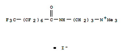 Perfluorooctane carboxy quaternary ammonium iodides
