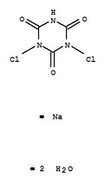 1,3,5-Triazine-2,4,6(1H,3H,5H)-trione,1,3-dichloro-, sodium salt, hydrate (1:1:2)