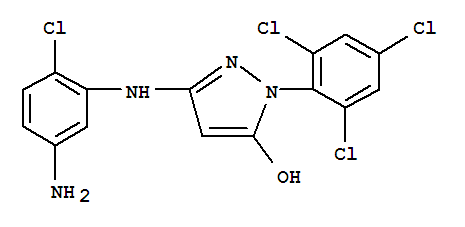 1-(2',4',6'-Trichlorophenyl)-3-(2'-chloro-5'-aminoanilino)-5-pyrazolone