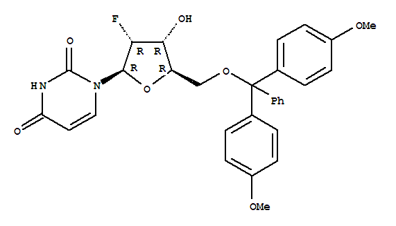 Uridine,5'-O-[bis(4-methoxyphenyl)phenylmethyl]-2'-deoxy-2'-fluoro-