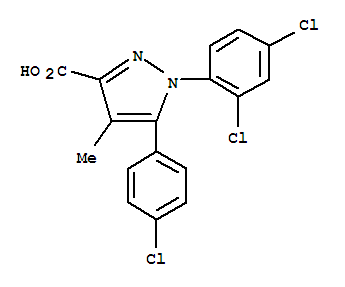 1H-Pyrazole-3-carboxylicacid, 5-(4-chlorophenyl)-1-(2,4-dichlorophenyl)-4-methyl-