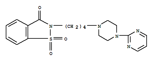 1,1-dioxo-2-[4-(4-pyrimidin-2-ylpiperazin-1-yl)butyl]-1,2-benzothiazol-3-one