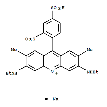 Xanthylium,9-(2,4-disulfophenyl)-3,6-bis(ethylamino)-2,7-dimethyl-, inner salt, sodiumsalt (1:1)