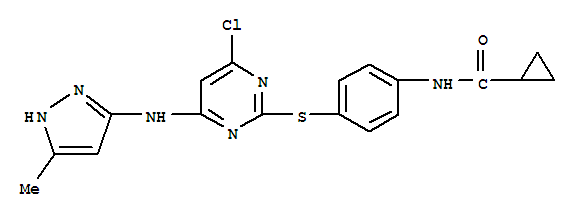 N-(4-(4-chloro-6-(3-methyl-1H-pyrazol-5-ylamino)pyrimidin-2-ylthio)phenyl)cyclopropanecarboxamide