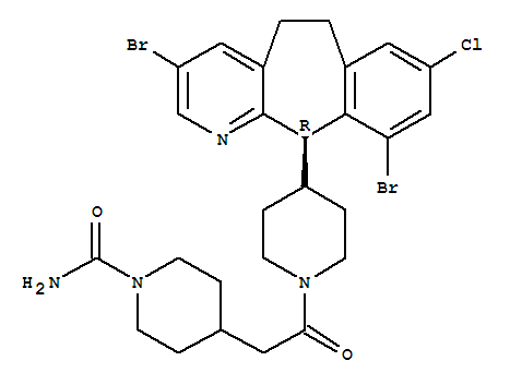 1-Piperidinecarboxamide,4-[2-[4-[(11R)-3,10-dibromo-8-chloro-6,11-dihydro-5H-benzo[5,6]cyclohepta[1,2-b]pyridin-11-yl]-1-piperidinyl]-2-oxoethyl]-