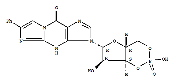 9H-Imidazo[1,2-a]purin-9-one,3,4-dihydro-6-phenyl-3-(3,5-O-phosphinico-b-D-ribofuranosyl)- (9CI)