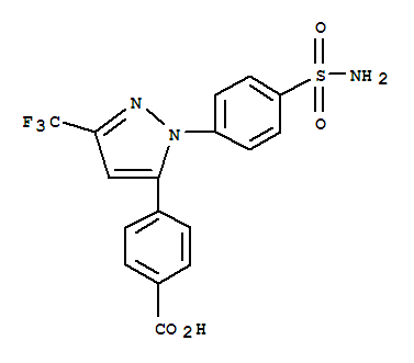 4-[2-(4-sulfamoylphenyl)-5-(trifluoromethyl)pyrazol-3-yl]benzoic acid